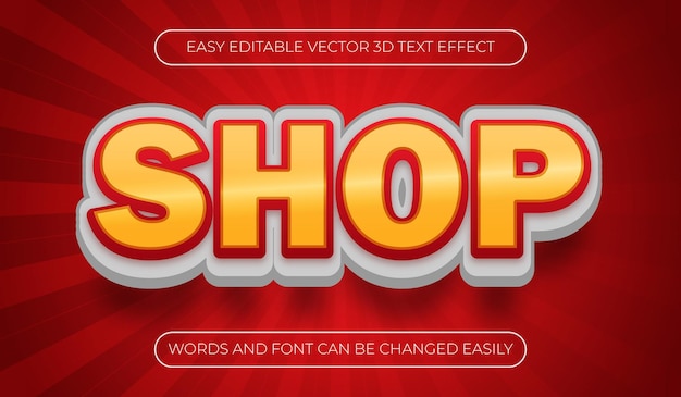 3d vector editable text effect design fully editable