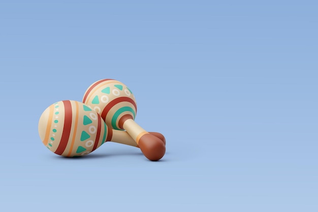 3d Vector Maracas Shakers Traditional Music and Instrument concept