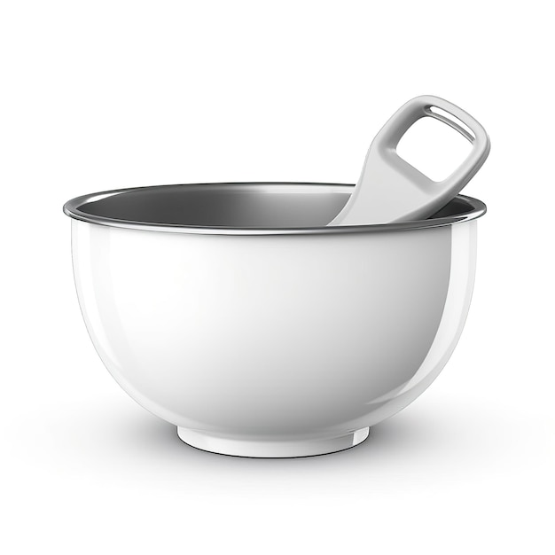 3d Vector Mixing Bowl On White Background