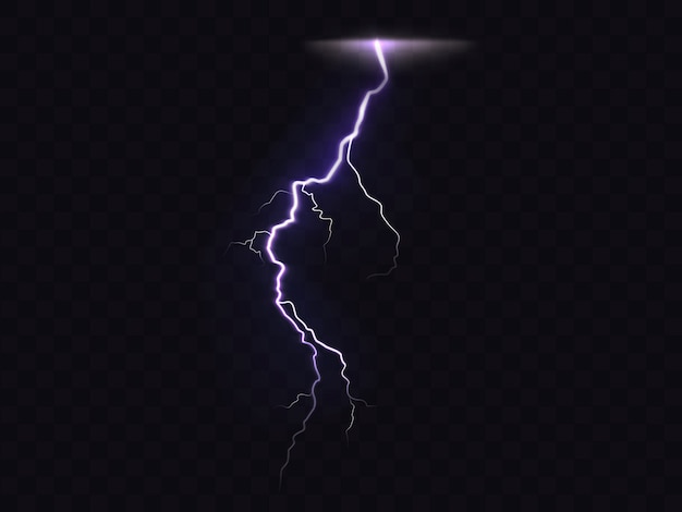 3D vector realistic illustration of lightning