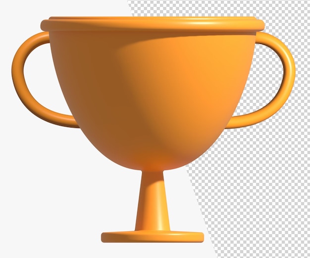 3d Vector Trophy cup Award trophy for champion 1st winner concept Vector illustration