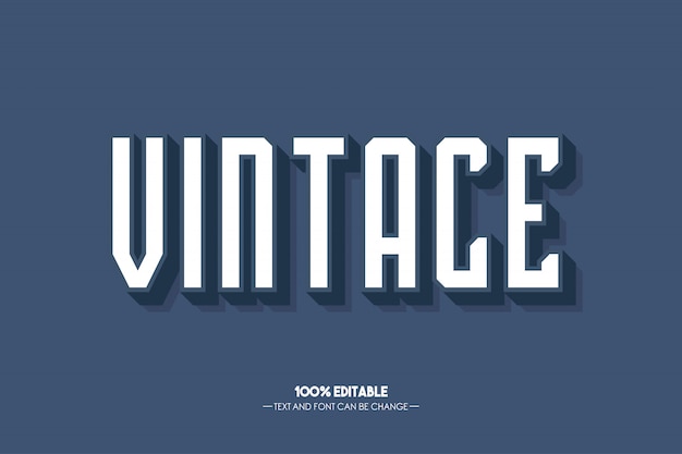 3d vintage text style