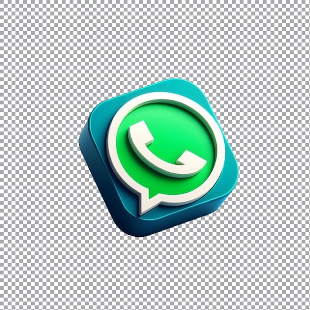 3d whatsapp Icon on transparent background