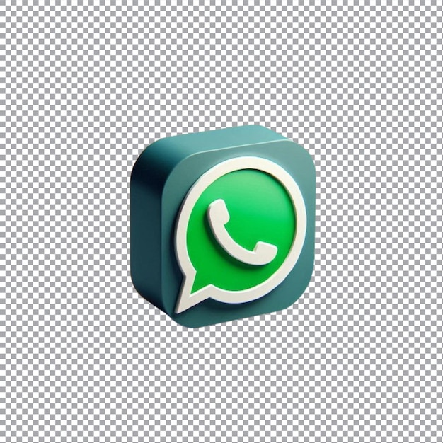 3d whatsapp Icon on transparent background