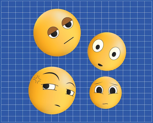 3d yellow emoji face emotion chartoon character illustration design happy emoji day