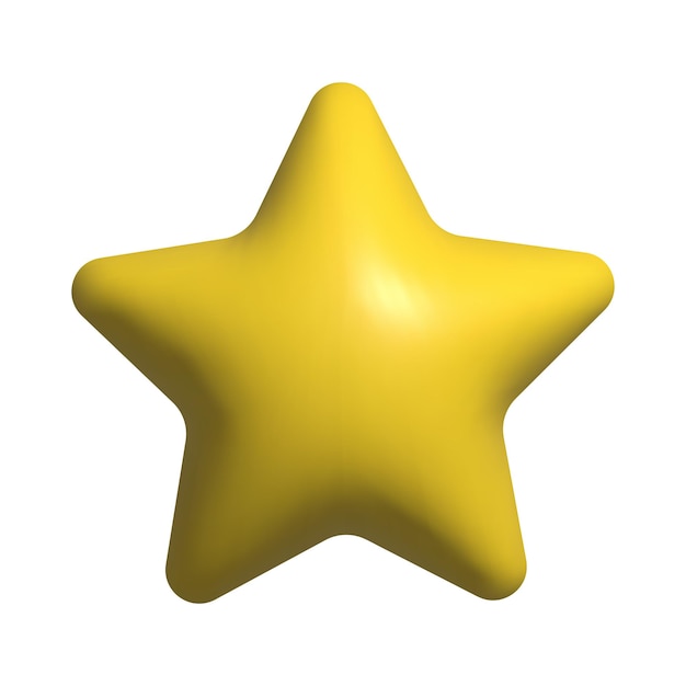 3d yellow star icon