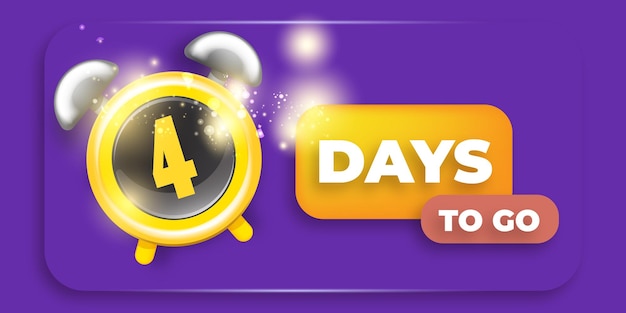 4 days to go banner design template