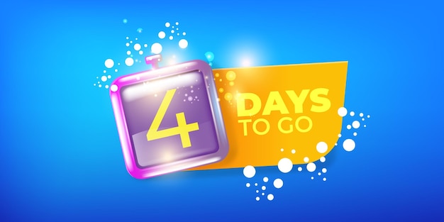 4 days to go banner design template