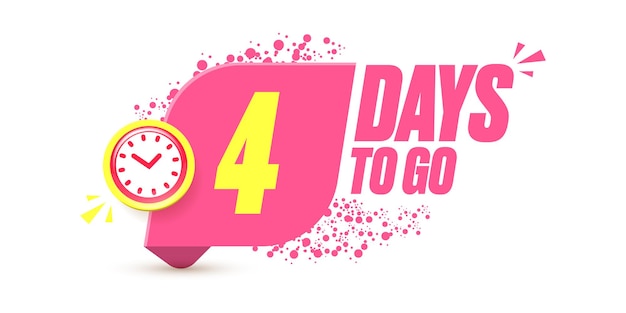 4 days to go banner design template