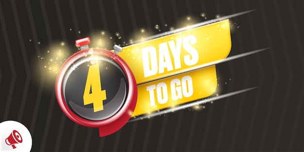 4 days to go banner design template