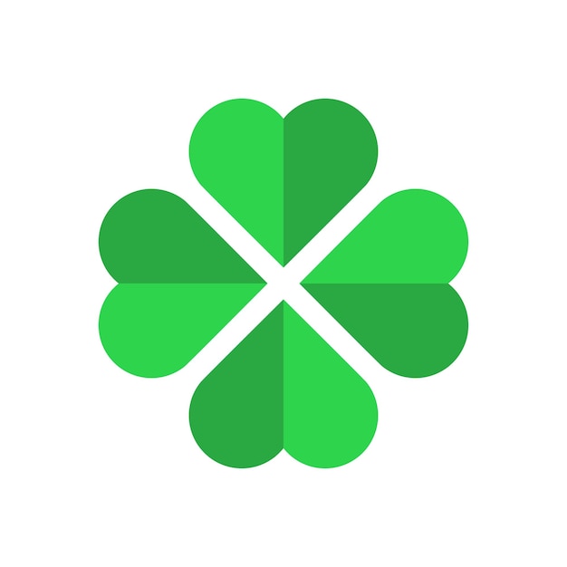 4 leaf clover icon vector design template simple and clean