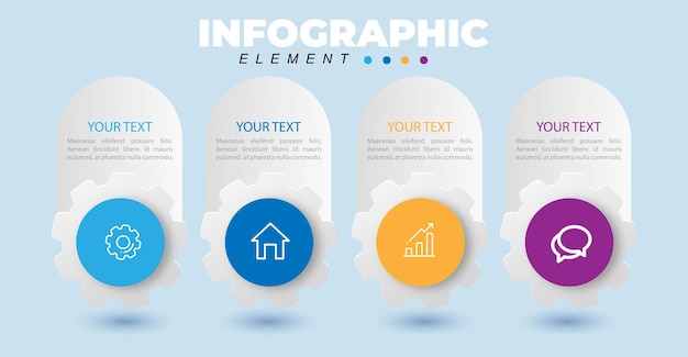 4 option infographic template design