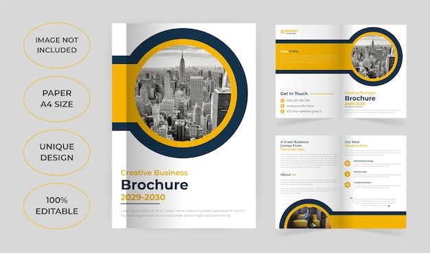 4 pages corporate brochure template