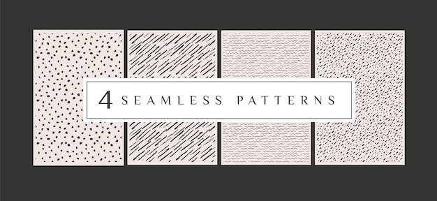 4 Seamless Artistic Patterns