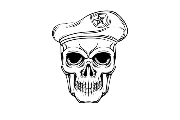 4. skull soldier vector