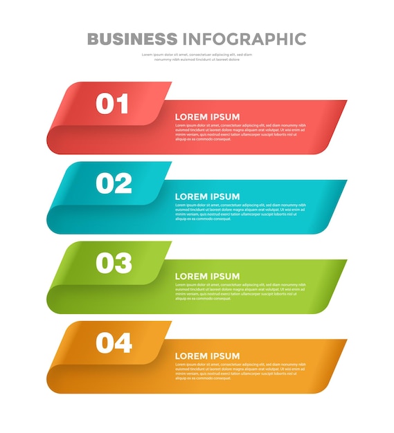 4 Step business infographic template