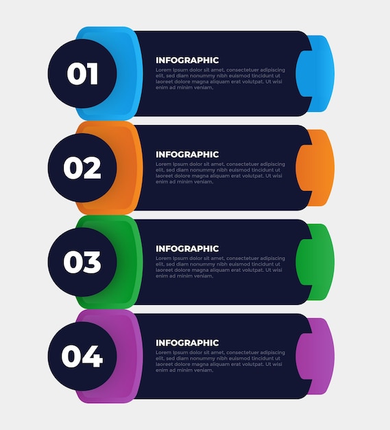 4 Step business infographic template