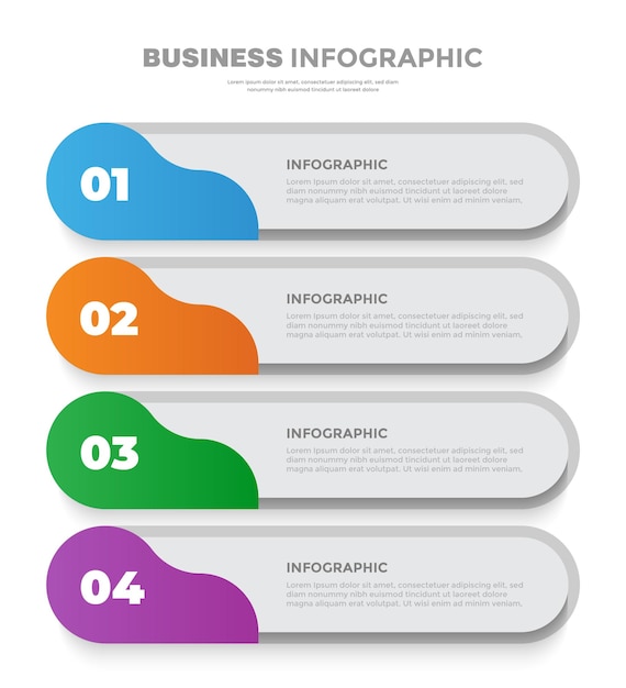 4 Step Business Infographic Template