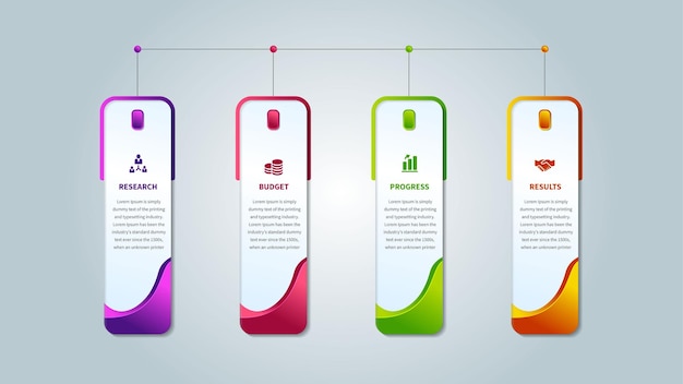 4 Step Gradient Business Infographic Presentation