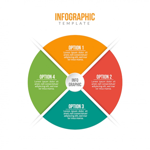 4 steps Business Infographics template