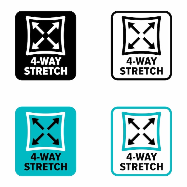 4-way Stretch synthetic fabric property information sign