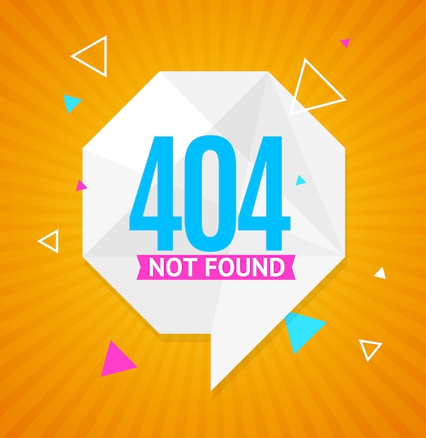 404 Not Found Concept Vector