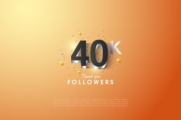 40k followers with 3d silver numbers