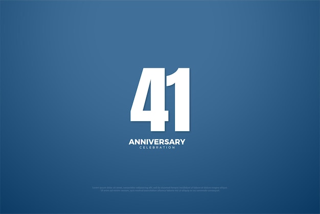 41st anniversary background with number design illustration.