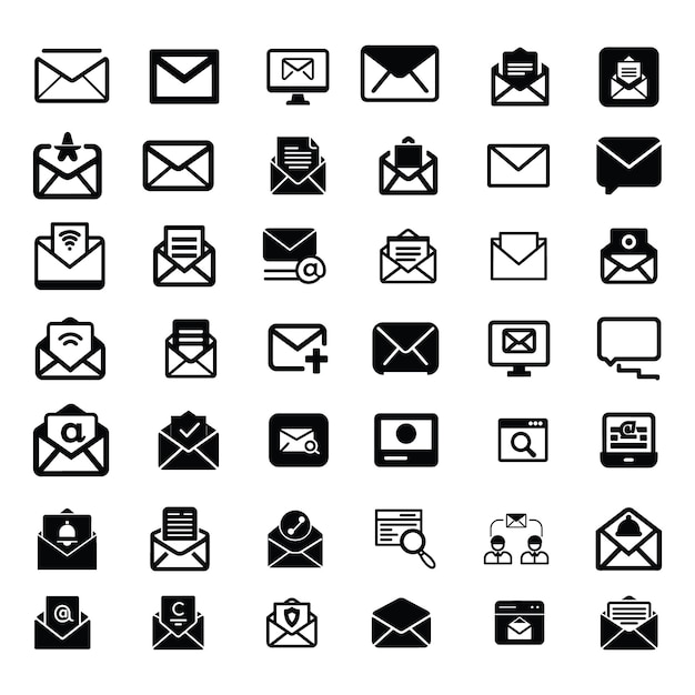 42 vector email icons pack