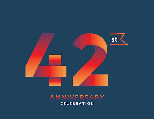 42st anniversary colorful