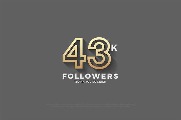 43k followers with hole number illustration.