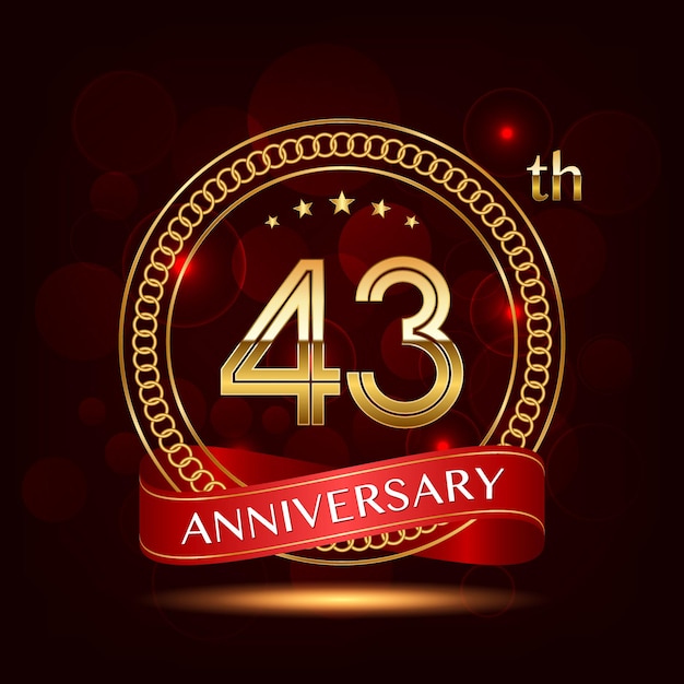 43th Anniversary logo design