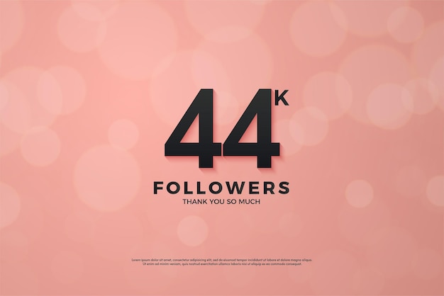 44k followers with smooth black numbers.