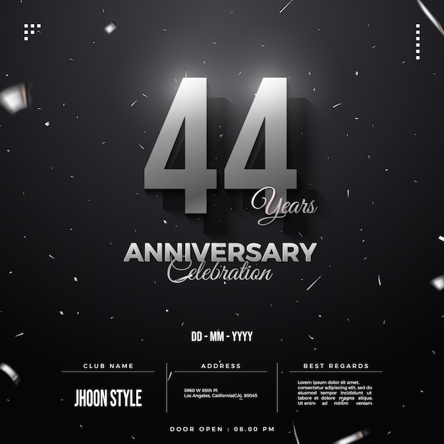 44th anniversary with dark concept.