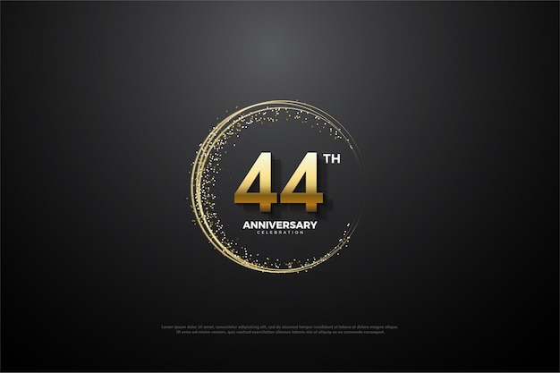 44th Anniversary with gold numbers