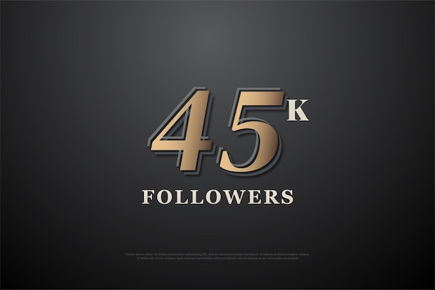 45k followers with flat brown numbers