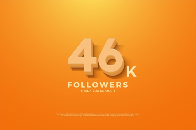 46k followers with subtle orange 3d numbers.