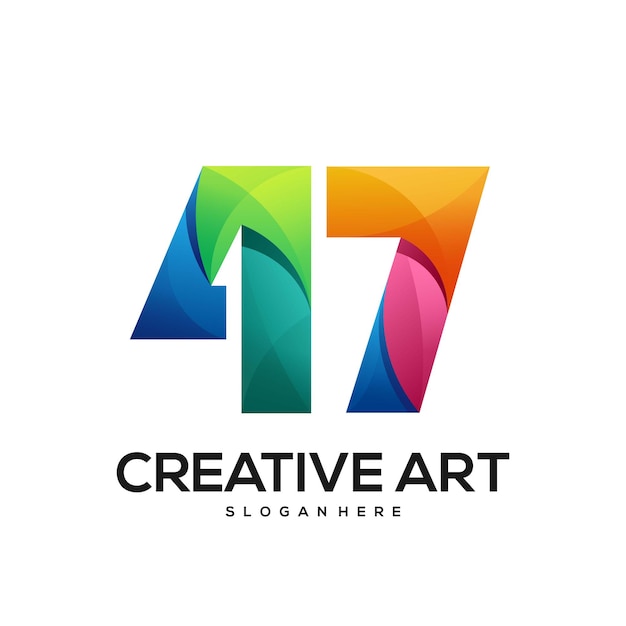 47 logo colorful gradient design