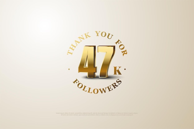 47k followers banner with sayings around the numbers