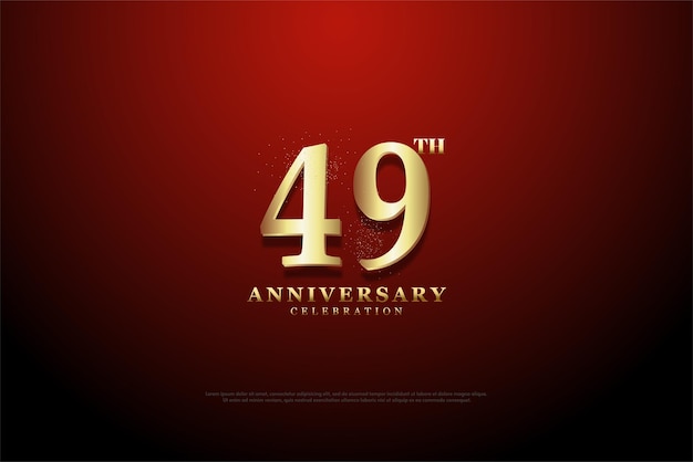 49th anniversary with shiny 3d numbers