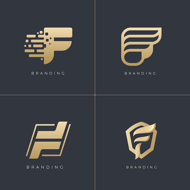 4in1 Bundle - F Letter Vector Logo Set