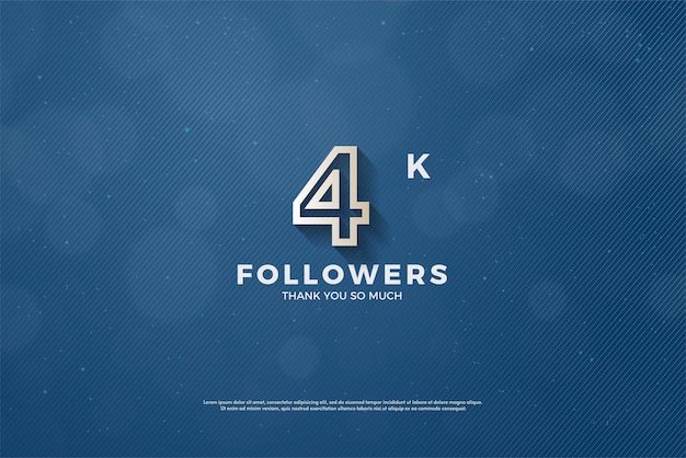 4k  followers with brown bordered numbers