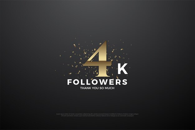 4k  followers with a simple design