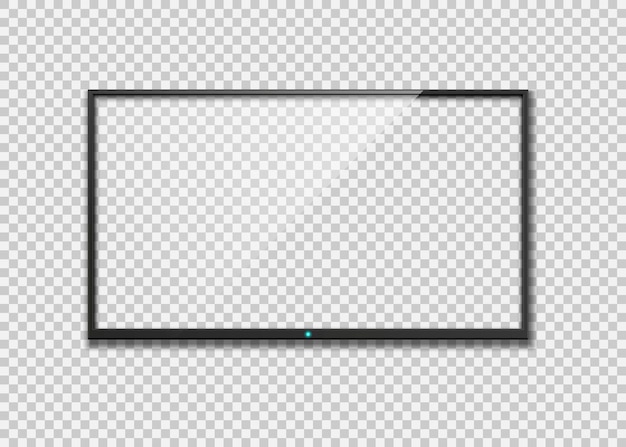 4k tv screen Device screen mockup LCD or LED tv screen Vector illustration