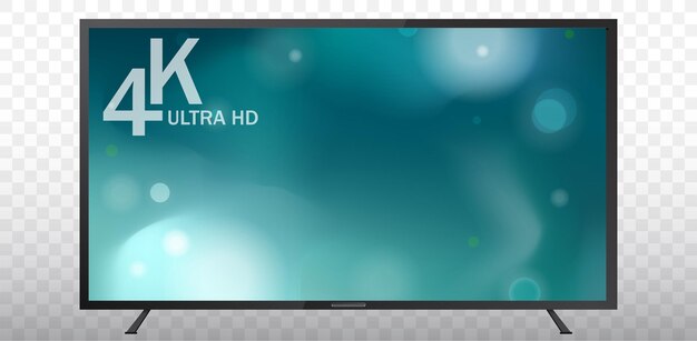 4K TV Screen  Illustration  With Transparent Background