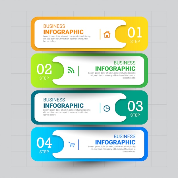 4steps Infographics template