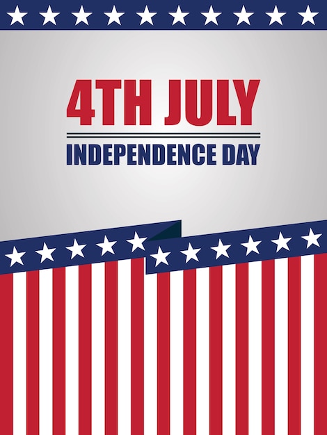 4th of July Background Design Vector