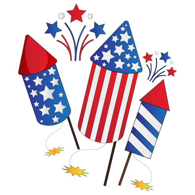 Vector 4th of july clipart