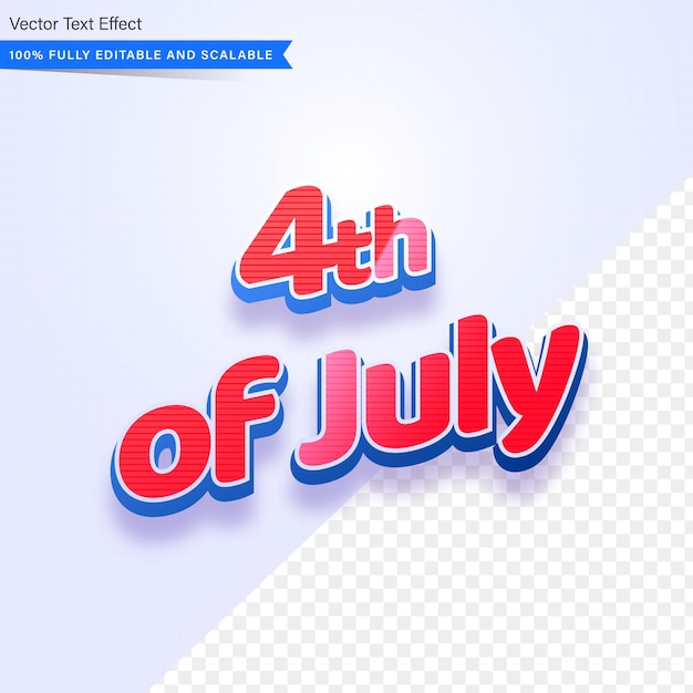 4th of july editable text effect