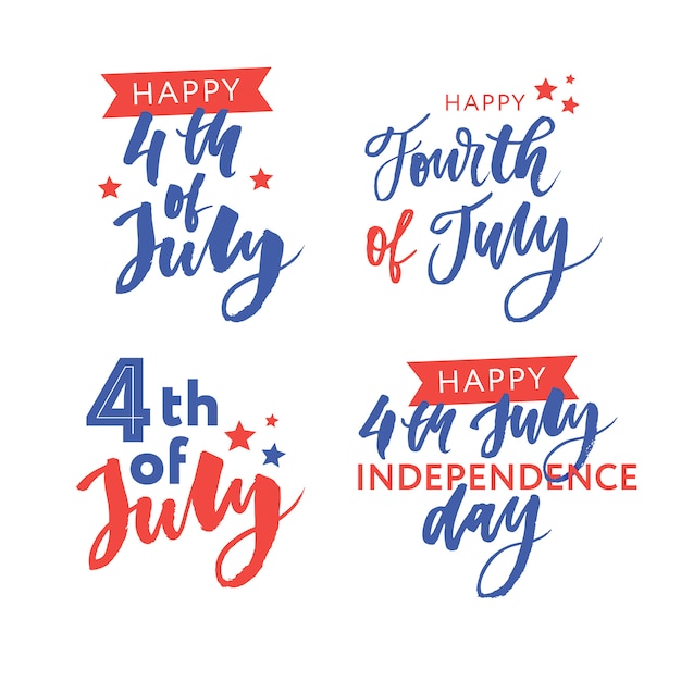 4th of July. Happy Independence day calligraphy